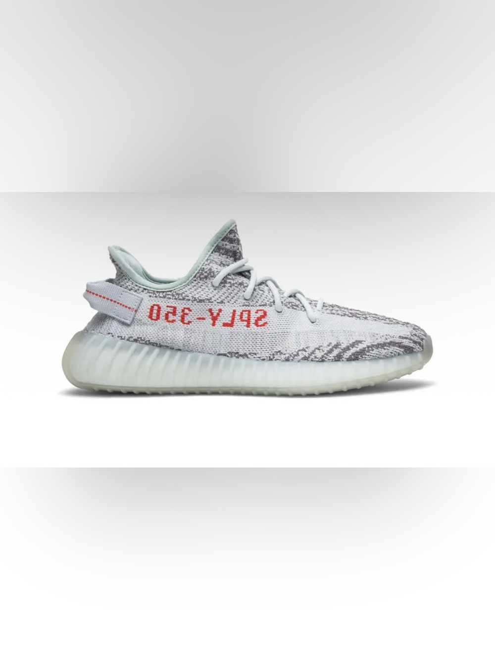 Adidas Yeezy Boost 350 V2 "Blue Tint" — Light Grey with Red Stripe